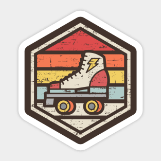 Retro Badge Roller Skate Sticker